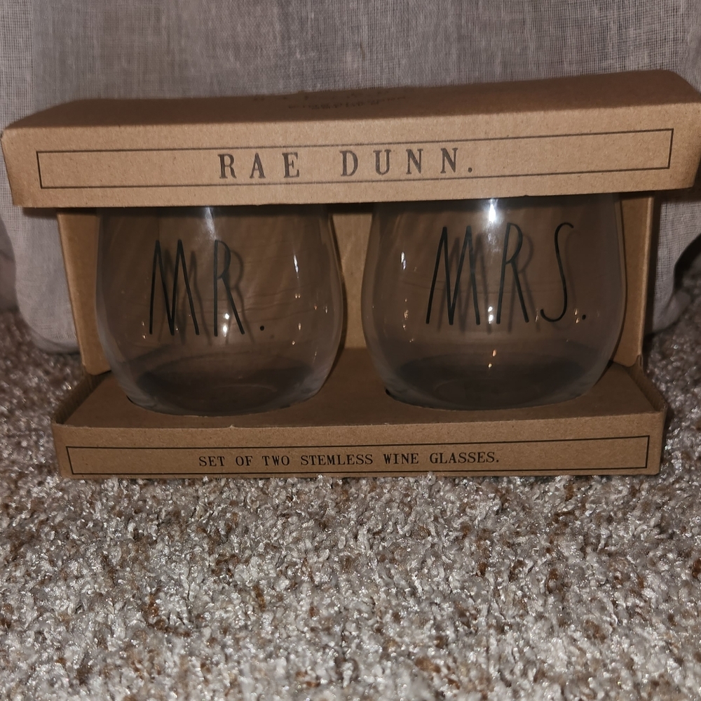 Rae Dunn Stemless Wine Glass